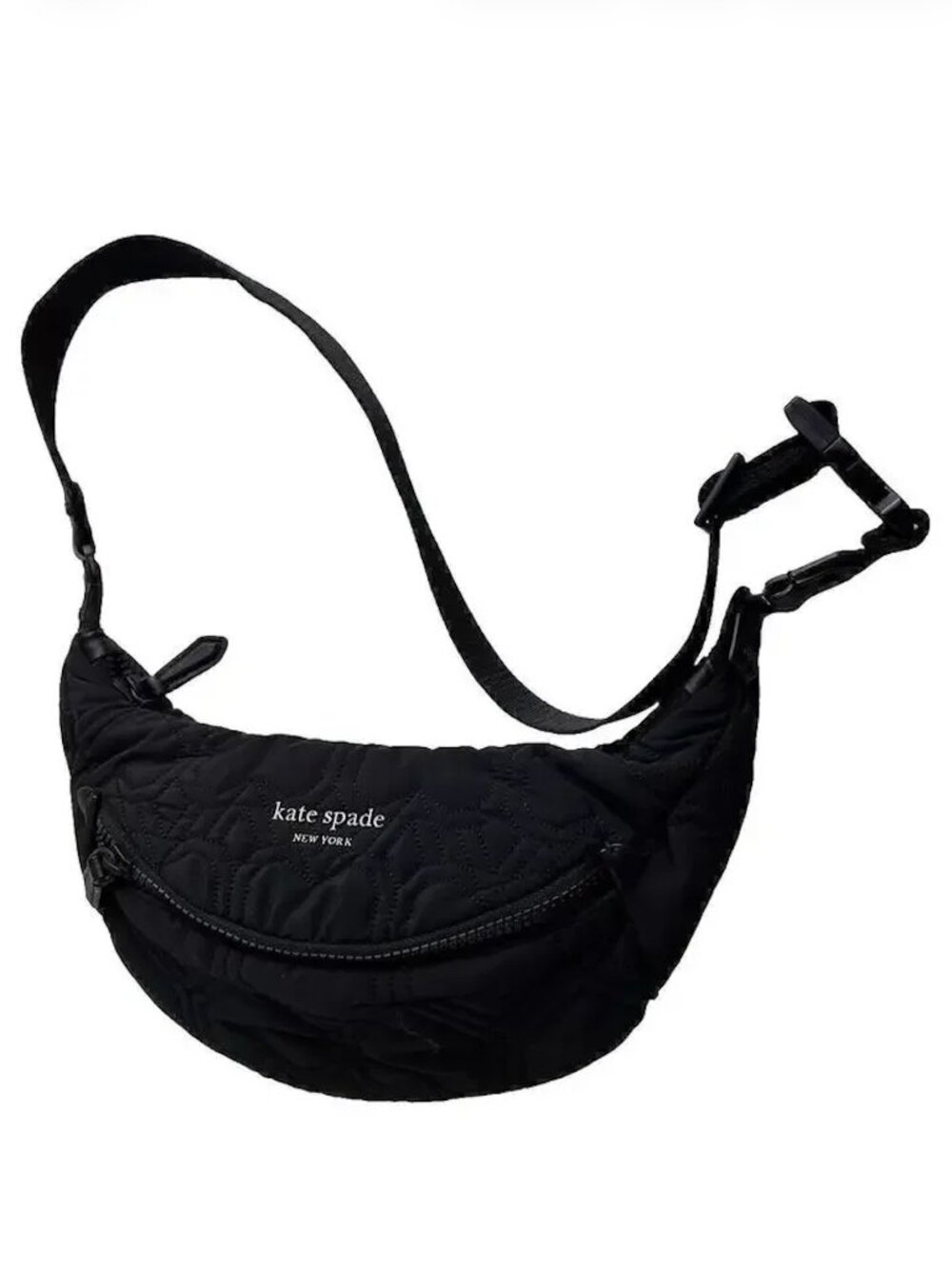 Kate Spade Jayne Belt Bag Black Quilted Heart Crossbody Sling